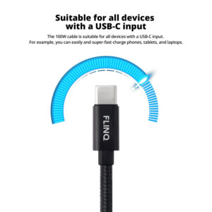 FlinQ 100W USB-C Charging Cables - 2-pack - Image 5