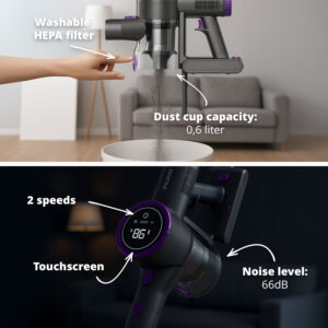 FlinQ V8 Cordless Stick Vacuum with Mop Function - Image 6