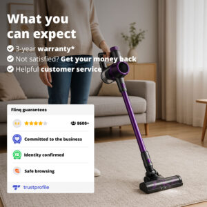 FlinQ V8 Cordless Stick Vacuum with Mop Function - Image 11