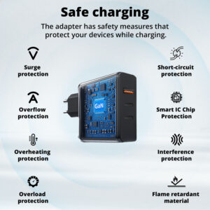 FlinQ 100W Fast Charger USB-C + USB-C Cable - Image 7