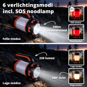 FlinQ Oplaadbare Campinglamp/Zaklamp - TrailBeam - Afbeelding 3