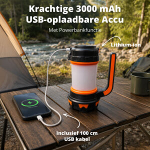 FlinQ Oplaadbare Campinglamp/Zaklamp - TrailBeam - Afbeelding 4