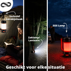 FlinQ Oplaadbare Campinglamp/Zaklamp - TrailBeam - Afbeelding 5
