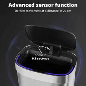 FlinQ Rechargeable Sensor Trash Can Mira 50L - Image 4