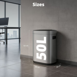 FlinQ Rechargeable Sensor Trash Can Mira 50L - Image 6