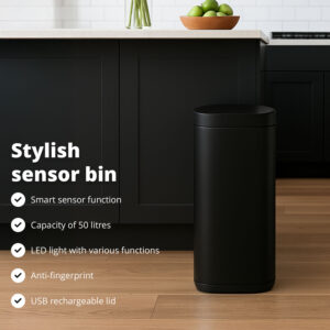 FlinQ Rechargeable Sensor Trash Can Velo 50L - Image 2
