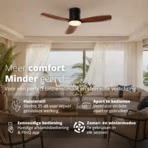 FlinQ Smart Ceiling Fan with Light Venturo - Image 2